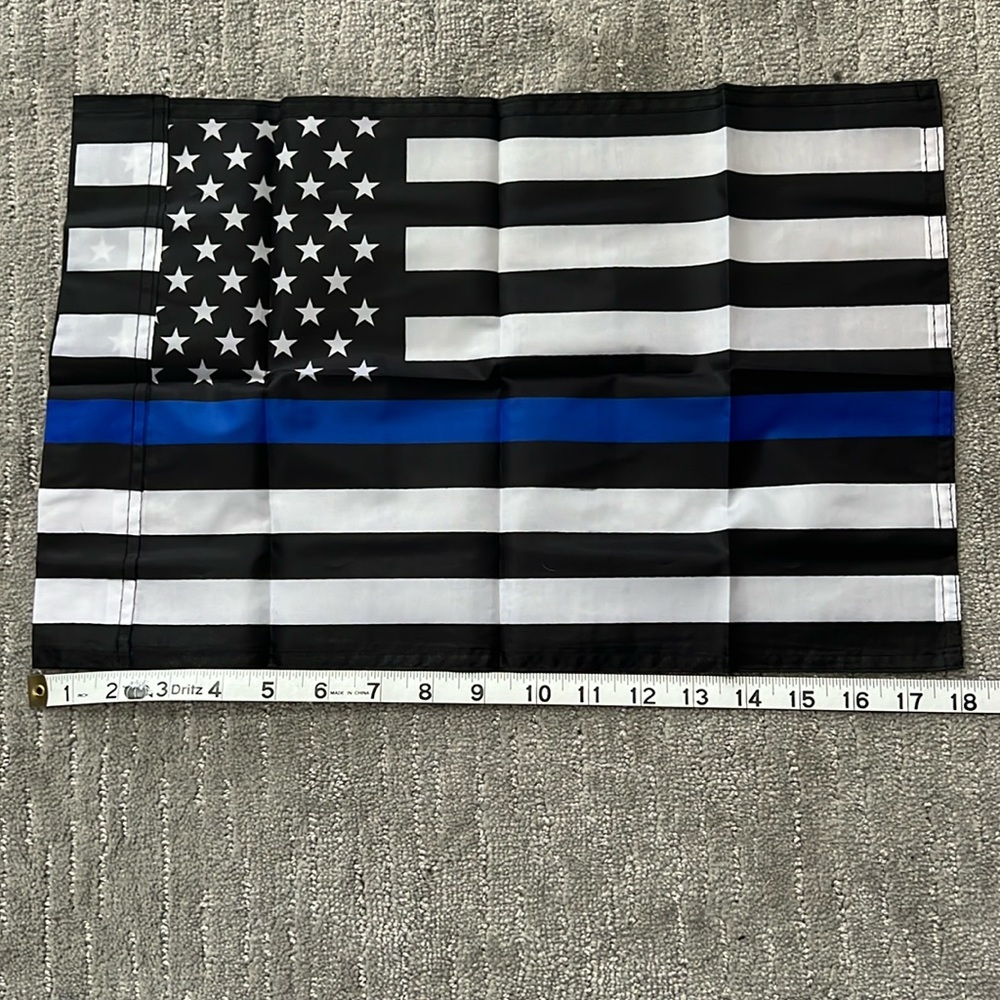 Thin Blue Line Garden Flag